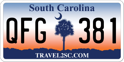 SC license plate QFG381