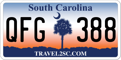 SC license plate QFG388