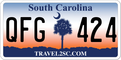 SC license plate QFG424