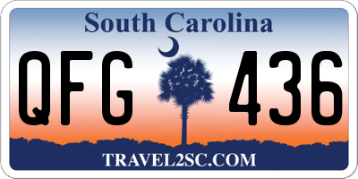 SC license plate QFG436