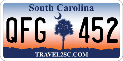 SC license plate QFG452