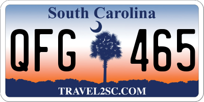 SC license plate QFG465