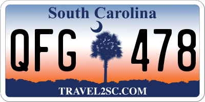 SC license plate QFG478