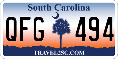 SC license plate QFG494