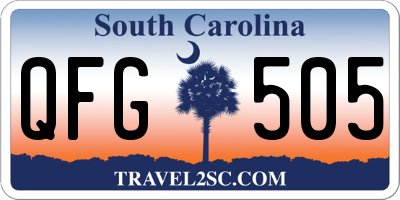 SC license plate QFG505