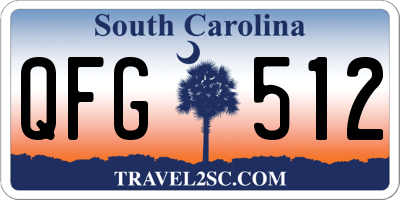 SC license plate QFG512