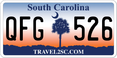 SC license plate QFG526