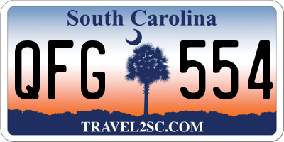 SC license plate QFG554
