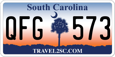 SC license plate QFG573