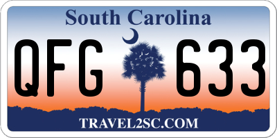 SC license plate QFG633