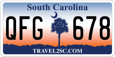 SC license plate QFG678
