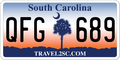 SC license plate QFG689