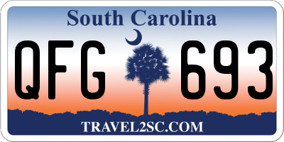 SC license plate QFG693