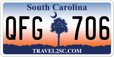 SC license plate QFG706