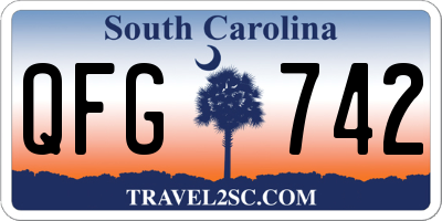 SC license plate QFG742