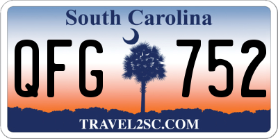 SC license plate QFG752