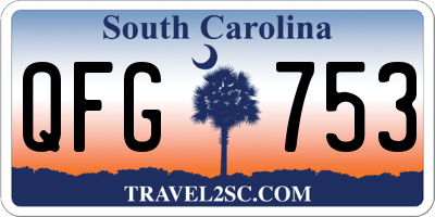SC license plate QFG753
