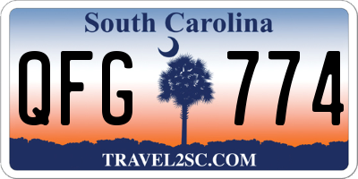 SC license plate QFG774