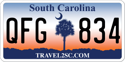 SC license plate QFG834