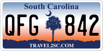 SC license plate QFG842
