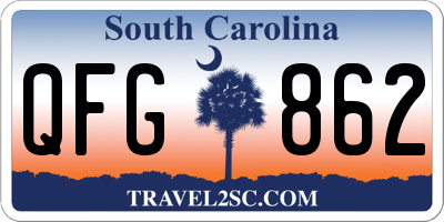 SC license plate QFG862