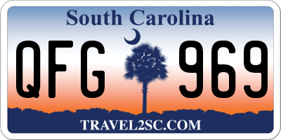 SC license plate QFG969