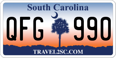 SC license plate QFG990