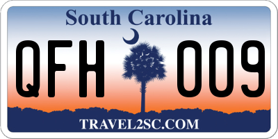 SC license plate QFH009
