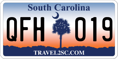 SC license plate QFH019