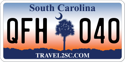 SC license plate QFH040