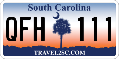SC license plate QFH111
