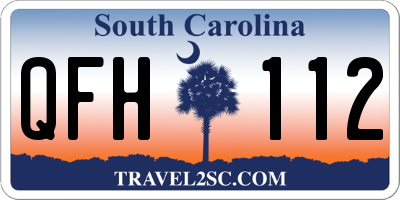 SC license plate QFH112