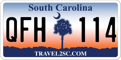SC license plate QFH114
