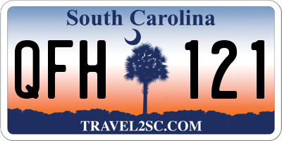 SC license plate QFH121