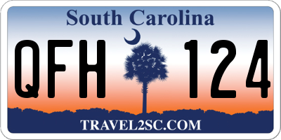 SC license plate QFH124