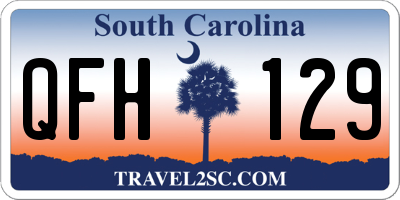 SC license plate QFH129