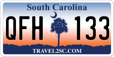 SC license plate QFH133