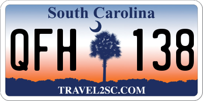 SC license plate QFH138