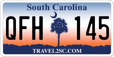 SC license plate QFH145
