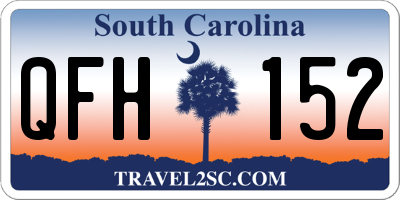 SC license plate QFH152