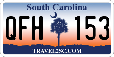 SC license plate QFH153