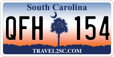 SC license plate QFH154