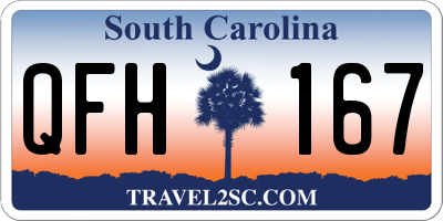 SC license plate QFH167