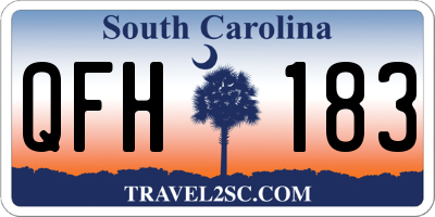 SC license plate QFH183