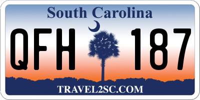 SC license plate QFH187