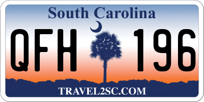 SC license plate QFH196