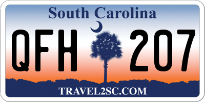 SC license plate QFH207