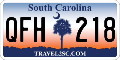 SC license plate QFH218