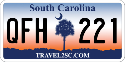 SC license plate QFH221