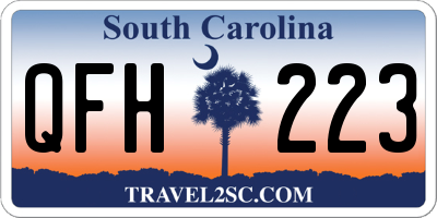 SC license plate QFH223